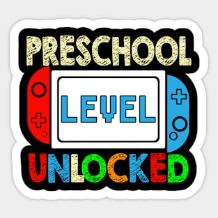 Preschool Level Unlocked Back To School Video Gamer Sticker